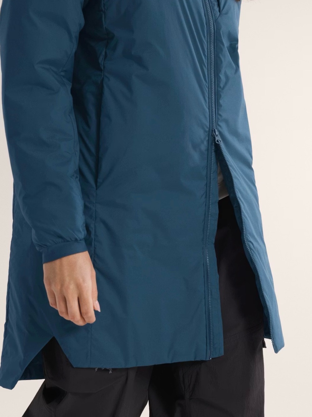 Arc'teryx Atom Long Women's Teal Hooded Insulated Puffer Coat - Picture 5 of 10